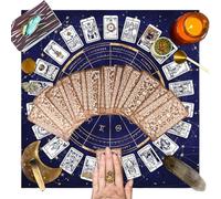 Tissu d’de tarot, tissu de tarot pour la lecture,Tapis pendule de tarot carré | Nappe de divinations en velours, coussin Oracle d'astrologie délicat pour lire le Tarot
