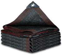 Tissu D’ombrage Tissu D’ombrage Noir 1x1m, Filet D’ombrage avec œillets Filet D’ombrage Résistant Aux UV Filet D’ombrage 95% Tissu D’écran D’ombrage Respirant pour Toutes Les Saisons