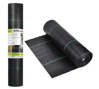 Tissu d'aménagement paysager | Tissu de barrière contre les mauvaises herbes, 1, 3 x 98, 4 pieds, barrière contre les mauvaises herbes de jardinage, couvre-sol robuste, noircissement, drainage