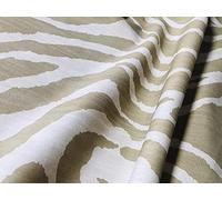 Tissu d'Ameublement en Coton, Motif Zébré Africain Beige et Crème - 138 cm de Large (1 Mètre)