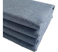 Tissu d'ameublement épais pour housse de fauteuil et canapé, tissu imitation lin en bambou, gris bleu, 3 mètres (150 x 300 cm)