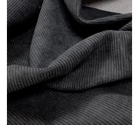 Tissu d'ameublement velours côtelé laize 140 cm STARSKY Noir