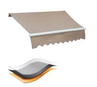 Tissu d'auvent de rechange imperméable de qualité supérieure pour auvents, prêt à l'emploi, matériau d'extérieur durable, noir, gris et bleu - Tissu d'auvent de qualité supérieure pour auvents de