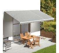 Tissu d'auvent imperméable avec cantonnière - Housse de pare-soleil durable pour portes, terrasses, balcons et entreprises - Matériau de rechange (2 x 1,5 m) - 2 x 1,5 m
