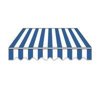 Tissu d'auvent rétractable avec cantonnière en matériau de rechange pour balcon, cour, affaires, restaurant et café, revêtement extérieur durable et résistant aux UV