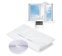 Tissu De Calfeutrage Porte Fenêtres Climatiseur Mobile 3/5 M Kit Joint De Porte Fenêtre Climatisation Mobile Calfeutrage Fenetre Climatiseur L'Arrêt D'Air Chaud Solide Facile À Installer (3M)