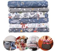 Tissu de coton d\'impression - Marque inconnue - 6 pièces - Bleu - Gris clair - 50 x 40 cm-keeper