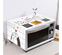 Tissu de couverture pour micro-ondes, protection anti-poussière à motif mignon, accessoire de four à micro-ondes pliable pour le bureau ou la vie à la maison (35 * 100 cm)