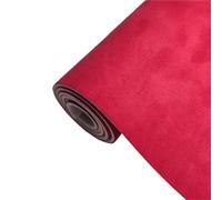 Tissu de doublure de toit de voiture en velours, taille 50x140cm for la réparation intérieure de bricolage(Red)