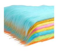 Tissu de Fausse Fourrure À Poils Longs, Peluche Duveteuse Tissu en Imitation de Peluche Douce Décorative Pelucheuse 12cm, pour Occasions Spéciales, Costumes, Jouets, Cosplay, 50x180cm (Color : Green