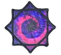 Tissu de Filature pour Débutant, Tissu de Filage Flow Star de 24 Pouces avec des Motifs Vibrants Double Face, Jouet de Jonglerie Rotatif du Bout des Doigts pour Enfants Et Adultes B