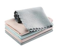 Tissu de Nettoyage en Microfibre | Shiny Wipes Kitchen Rags | Streak Microfiber Rags, Cleaning Cloths Lint, Fish Scale Cloths, Dish Rags Highly Absorbent, 5