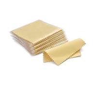 Tissu de nettoyage pour bijoux, Lot de 50 chiffons de nettoyage en microfibre for polissage de l'argent, multicolores, 8 x 8 cm(Yellow)
