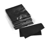 Tissu de nettoyage pour bijoux, Lot de 50 chiffons de nettoyage en microfibre for polissage de l'argent, multicolores, 8 x 8 cm(Black)