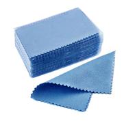 Tissu de nettoyage pour bijoux, Lot de 50 chiffons de nettoyage et de polissage for bijoux, multicolores, plusieurs tailles(Dark Blue,10 * 6.5cm)