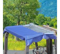 Tissu de pare-soleil pour chariot élévateur - Housse imperméable avec corde de liaison - Matériau en PVC double face (gris, 105 x 125 cm)
