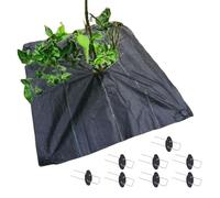 Tissu de paysage, tissu bloqueur d'herbe - avec clous - Housse de paysage noire pour légumes, arbre, racine, érosion, aire de jeux agricole, tente, serre, gazon artificiel