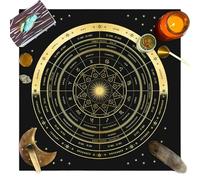 Tissu de propagation de tarot, tissu d’de tarot | Tapis de jeu de société carré - Nappe de divinations en velours, coussin Oracle d'astrologie délicat pour lire le Tarot