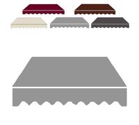 Tissu de rechange durable pour auvent rétractable et résistant aux intempéries - 300 x 150 cm - Gris clair