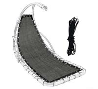 Tissu de rechange élégant pour balancelle suspendue, tissu de rechange élégant pour balancelle suspendue en textilène, parfait pour la relaxation (gris noirâtre B)