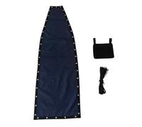 Tissu de rechange en textilène pour siège de balancelle suspendu, 64 x 197 x 23 cm, matériau en maille bleue, kit de réparation résistant aux intempéries avec corde et sac latéral (1 pièce avec poches