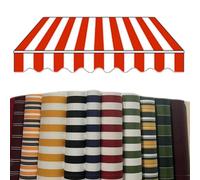Tissu De Rechange for Auvent De Terrasse Rétractable, Toile D'Auvent Anti-UV Et Imperméable, Extérieur Toile for Store Banne De Jardin(Red White,22.9x11.5ft/7x3.5m)