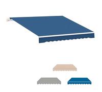 Tissu de rechange hydrofuge pour auvent - 500 x 300 cm - Bleu - Imperméable - Idéal pour une utilisation en extérieur, durable et résistant aux UV - 2 x 1,5 m