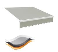 Tissu de rechange imperméable de qualité supérieure pour auvent de magasin, prêt à l'emploi, matériau de haute qualité disponible en noir, gris, bleu, solution d'extérieur durable