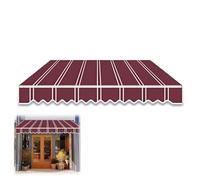 Tissu de rechange imperméable et rétractable pour auvent de terrasse, jardin - Pour extérieur, balcon, terrasse, jardin - Rouge - 250 x 150 cm