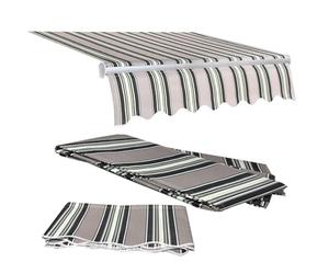 Tissu de rechange imperméable et rétractable pour terrasse, balcon et cour - Facile à installer si nécessaire