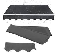 Tissu de rechange imperméable gris rétractable pour abri solaire, pour cour, terrasse, balcon (taille : 4 x 3,5 m), durable, résistant aux UV, facile à installer