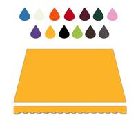 Tissu de rechange imperméable multicolore pour voile d'ombrage - Protection UV - Pour extérieur, balcon - 2 x 1,5 m (200 x 600 cm) - Solution d'ombrage jaune