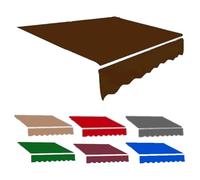 Tissu de rechange imperméable pour auvent de jardin, terrasse rétractable - Idéal pour balcon et extérieur - Marron café - 5,8 x 3 m