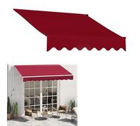 Tissu de rechange imperméable pour auvent de terrasse rétractable, protection UV, pour portes et fenêtres, parfait pour une utilisation en extérieur - 300 x 400 cm - Rouge