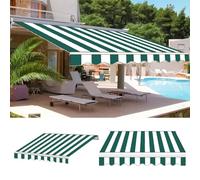 Tissu de rechange imperméable pour auvents - Bâche de protection pour terrasse - Pour fenêtres et portes, étal de marché - Abri pour l'ombre et la pluie sans cadre (K7 x 3,5 m)