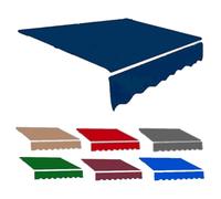 Tissu de rechange imperméable pour parasol de jardin, auvent de terrasse, bleu foncé, 4,6 x 3,4 m, idéal pour balcon et utilisation en extérieur