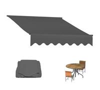 Tissu de rechange imperméable pour pare-soleil manuel rétractable, 2,5/3/3,5/4/4,5/5/6 m, gris, 3,6 x 3 m, parfait pour balcon, jardin, marché