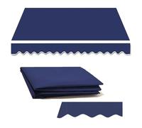 Tissu de rechange pour auvent de terrasse rétractable - 100 % polyester 280 g - Imperméable - Pour extérieur, jardin - 5 x 3 m - Avec cantonnière - Durable et résistant aux UV