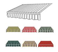 Tissu de rechange pour auvent de terrasse rétractable, 200 cm, 300 cm, 400 cm - Vert 1, 300 x 250 cm