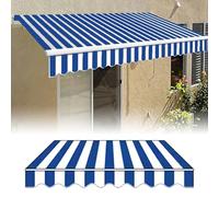 Tissu de rechange pour auvent de terrasse rétractable 300 x 200/600 x 200 cm pour extérieur, jardin, terrasse et balcon (cadre non inclus) - Taille : 4 x 3,5 m - Couleur : C