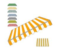 Tissu de rechange pour auvent de terrasse - Toile en polyester - Durable et résistante aux UV - Parfaite pour une utilisation extérieure - Orange - 4,5 x 2 m