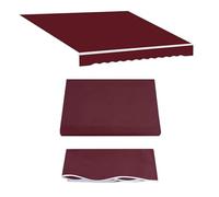 Tissu de rechange pour auvent d'extérieur à rayures - Housse imperméable et résistante aux UV - Pour cantonnière avant de jardin - Tissu élégant