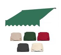 Tissu de rechange pour auvent extérieur rétractable - Polyester enduit de polyuréthane protection imperméable et anti-UV Vert 350 cm Durable résistant aux intempéries Installation facile