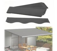 Tissu de rechange pour auvent rétractable en polyester imperméable et résistant aux UV pour terrasse, balcon, gris, 3,35 x 2 m, parfait pour l'extérieur