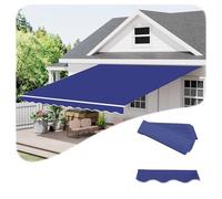 Tissu de rechange pour auvent rétractable en polyester imperméable, pour balcon et terrasse - Bleu roi - 200 x 150 cm - Facile à installer, résistant aux intempéries