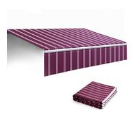 Tissu De Rechange pour Auvent Rétractable, Toile D'Auvent Tissu De Rechange Étanche, 250x200cm 300x150cm 400x220cm Toile pour Store Banne pour Balcon Patio(Purple Stripes,400x200cm)