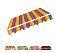 Tissu de rechange pour auvents rétractables - 3,6 x 3 x 2,5 m - 5 x extérieur - Matériau de l'auvent en polyester (rayure 1, 400 x 200 cm) - Housse résistante aux intempéries