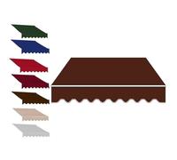 Tissu de rechange pour auvents rétractables - Auvent en polyester imperméable pour terrasse, balcon, jardin - Marron - 300 x 150 cm