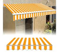 Tissu de rechange pour balcon 300 x 200/600 x 200 cm, pare-soleil rétractable pour extérieur, terrasse, jardin (cadre non inclus) - Taille : 5 x 2,5 m, couleur E