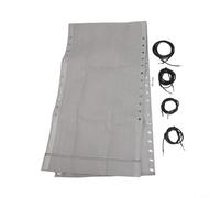 Tissu de rechange pour fauteuil inclinable avec cordes et vis conçus pour s'adapter à la plupart des chaises inclinables pour une utilisation en extérieur et un entretien facile (gris blanc)